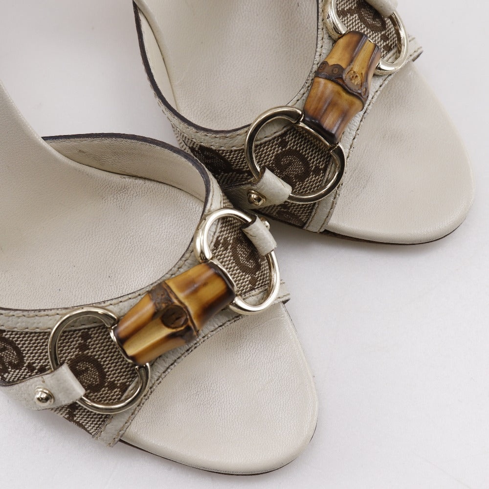 Gucci Bamboo Bit GG Canvas Mule