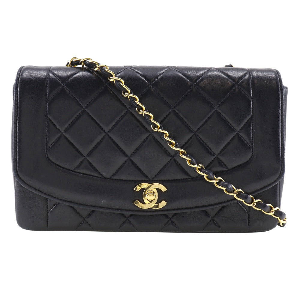 CHANEL Shoulder Bag lambskin black ChainShoulder Women
