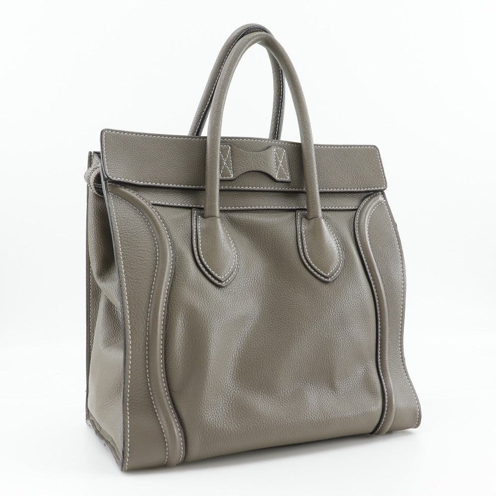 CELINE Tote Bag leather gray Luggage mini Women