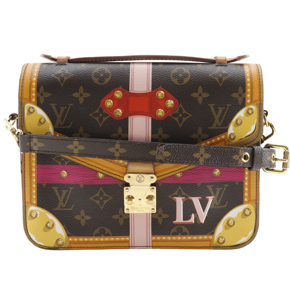 LOUIS VUITTON Shoulder Bag M43628 Monogram canvas multicolor Summer trunk Pochette Metis Women