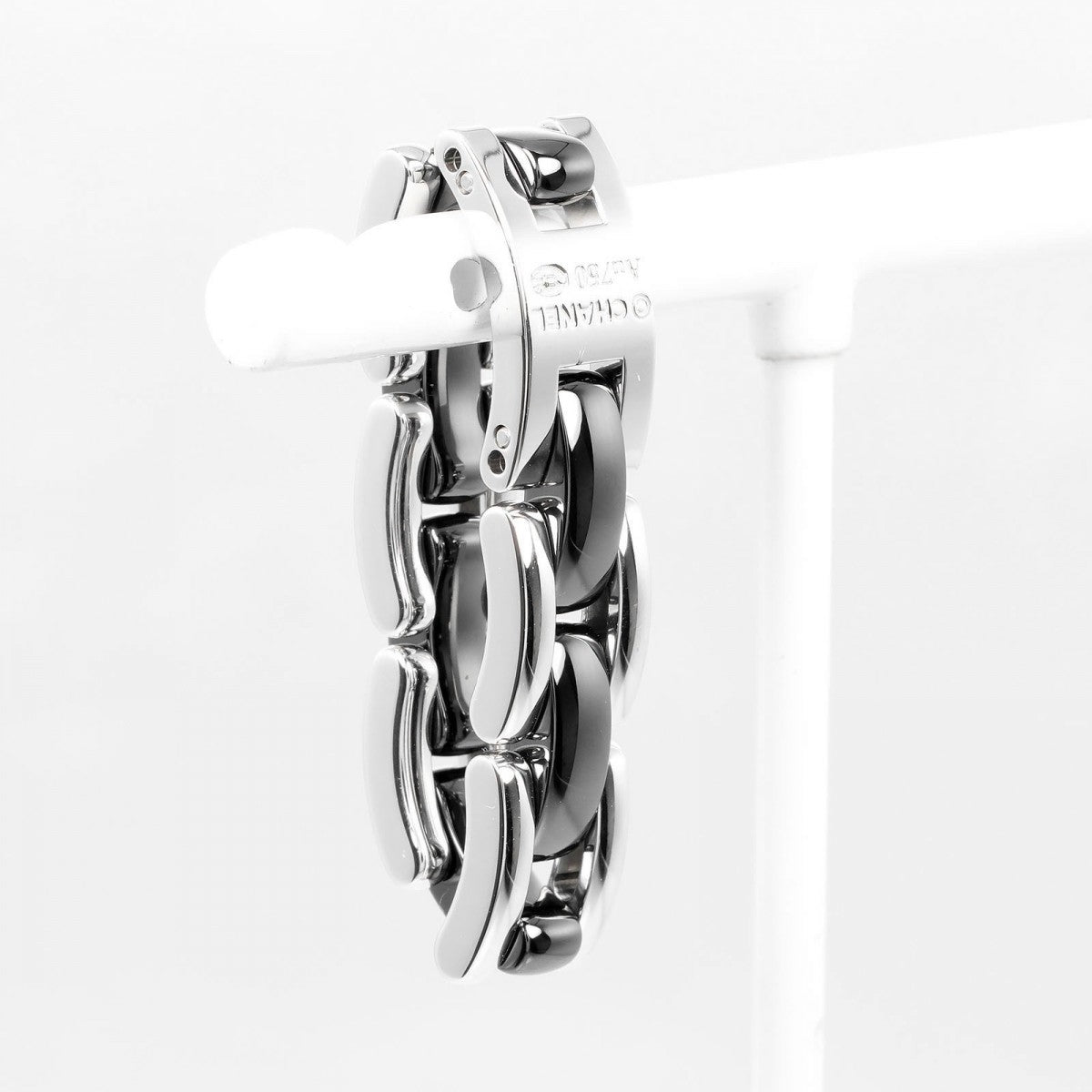 CHANEL Ring K18 White Gold, Ceramic Silver Ultra medium mens 59