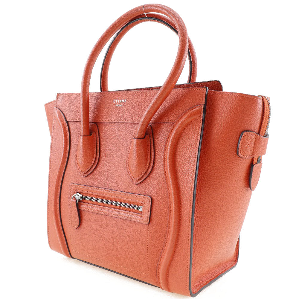 CELINE Handbag 167793DRU.27 leather vermilion Luggage micro shopper Women