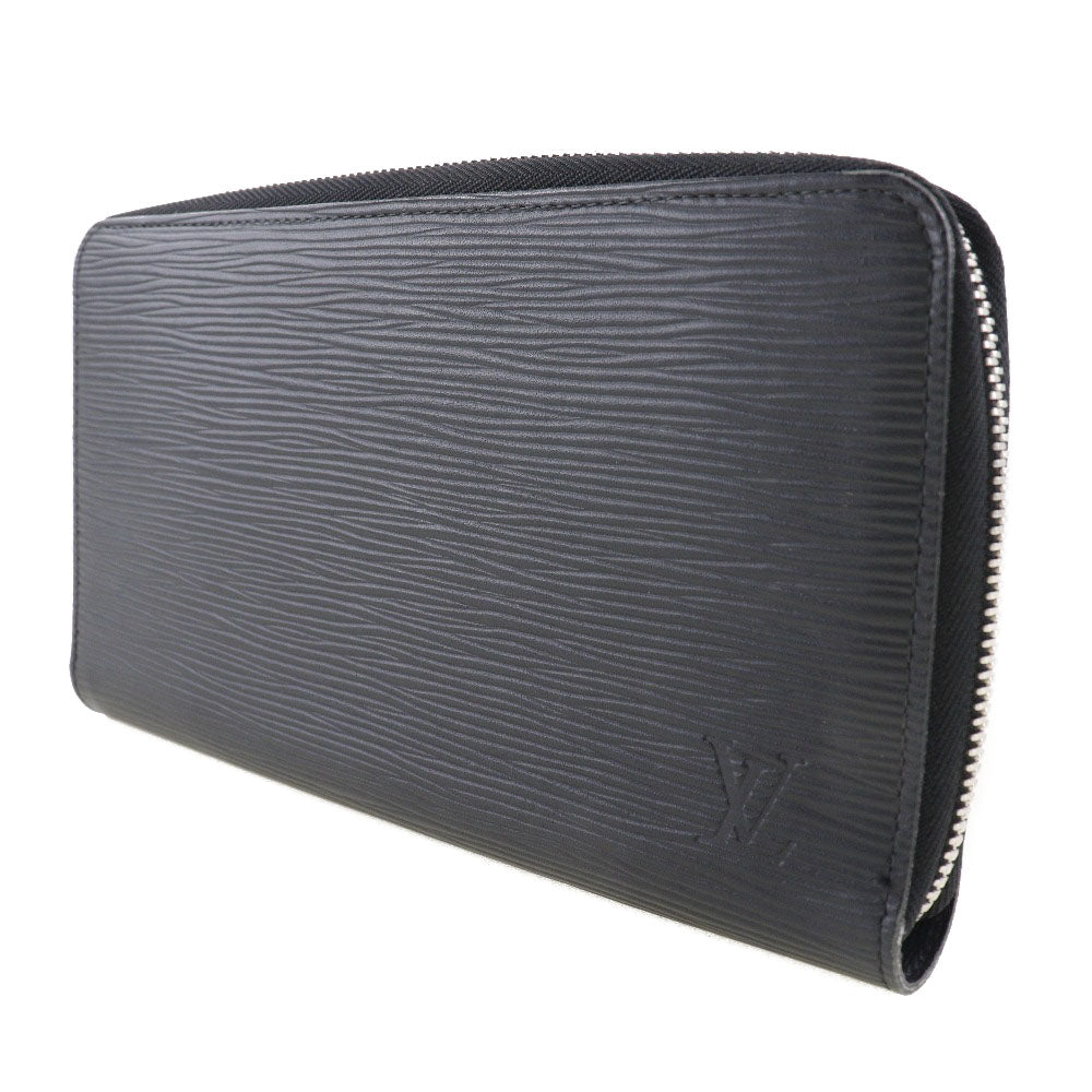 LOUIS VUITTON Long Wallet Purse M60632 Epi Leather black Zippy Organizer mens