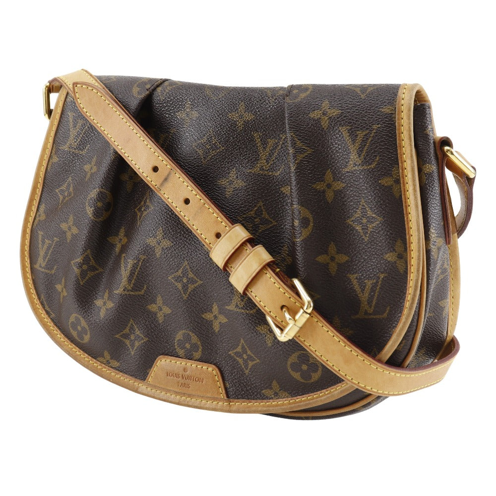 LOUIS VUITTON Shoulder Bag Monogram canvas Brown Menil Montan PM Women