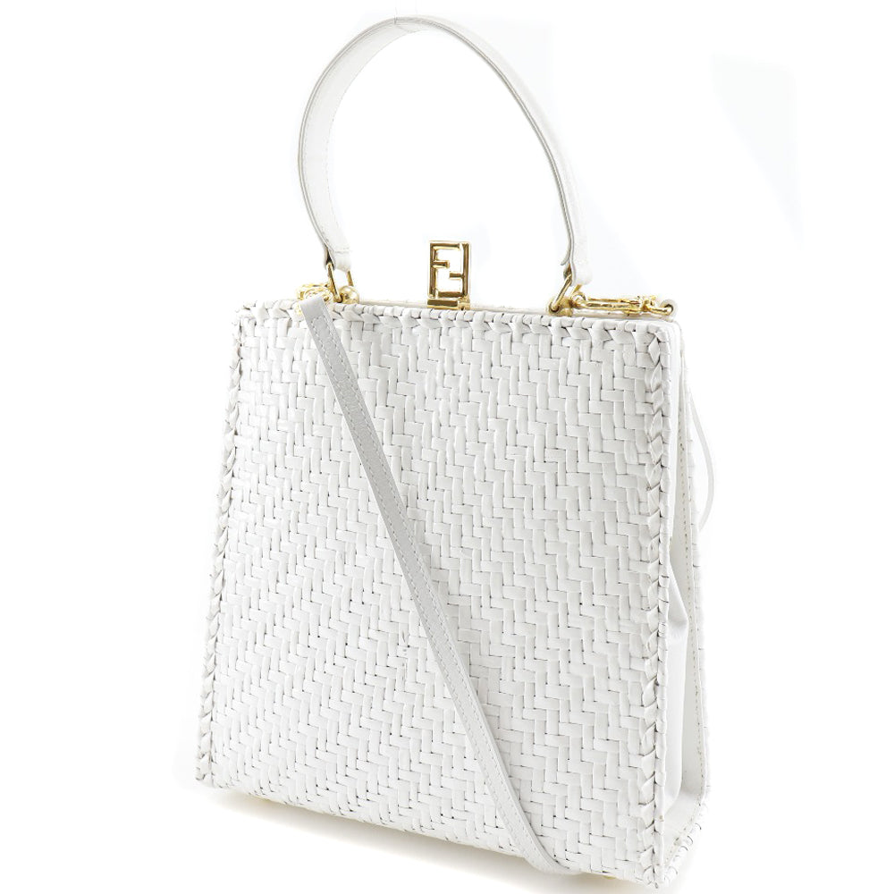 FENDI Handbag leather White Women