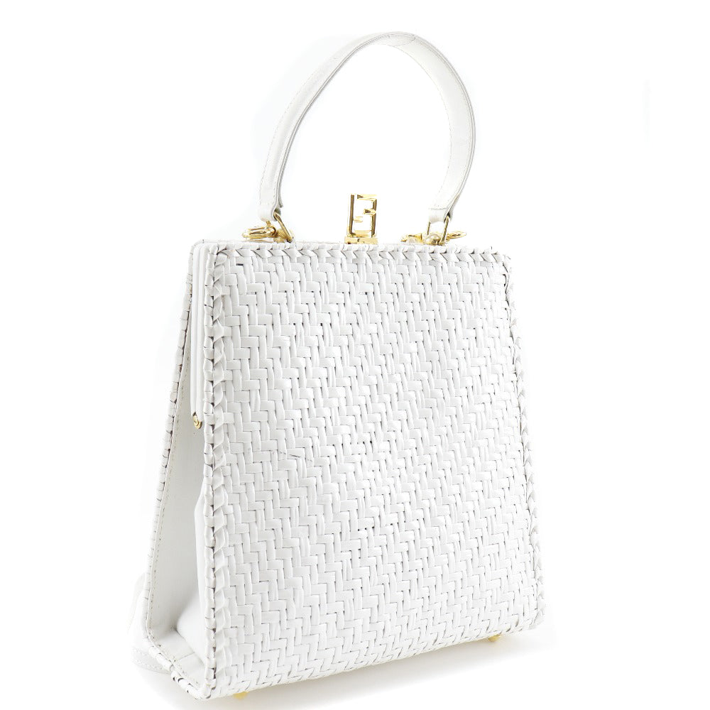 FENDI Handbag leather White Women