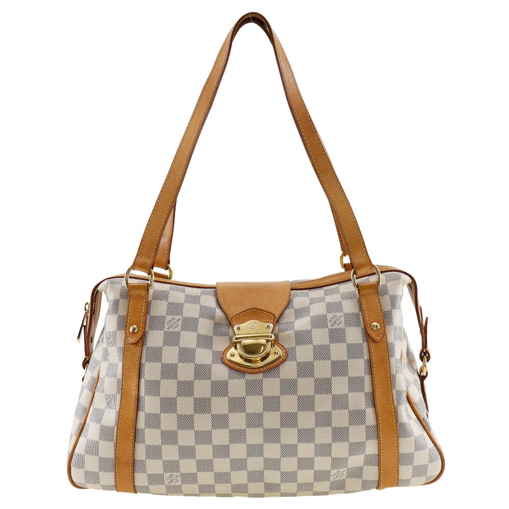 LOUIS VUITTON Shoulder Bag Damier Azur Canvas white Stresa PM Women
