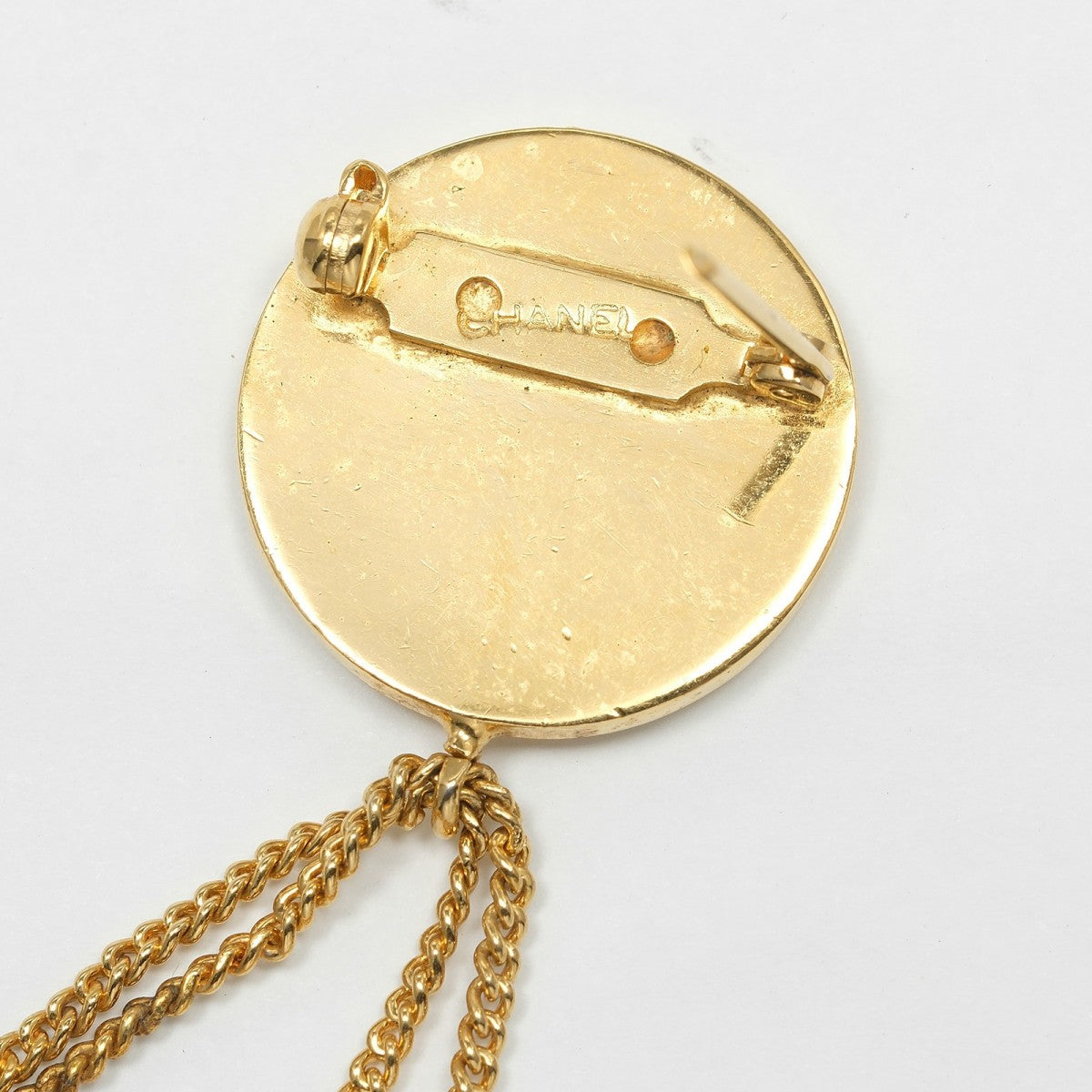 CHANEL Brooch Plated Gold gold Bag motif Matelasse COCO Mark