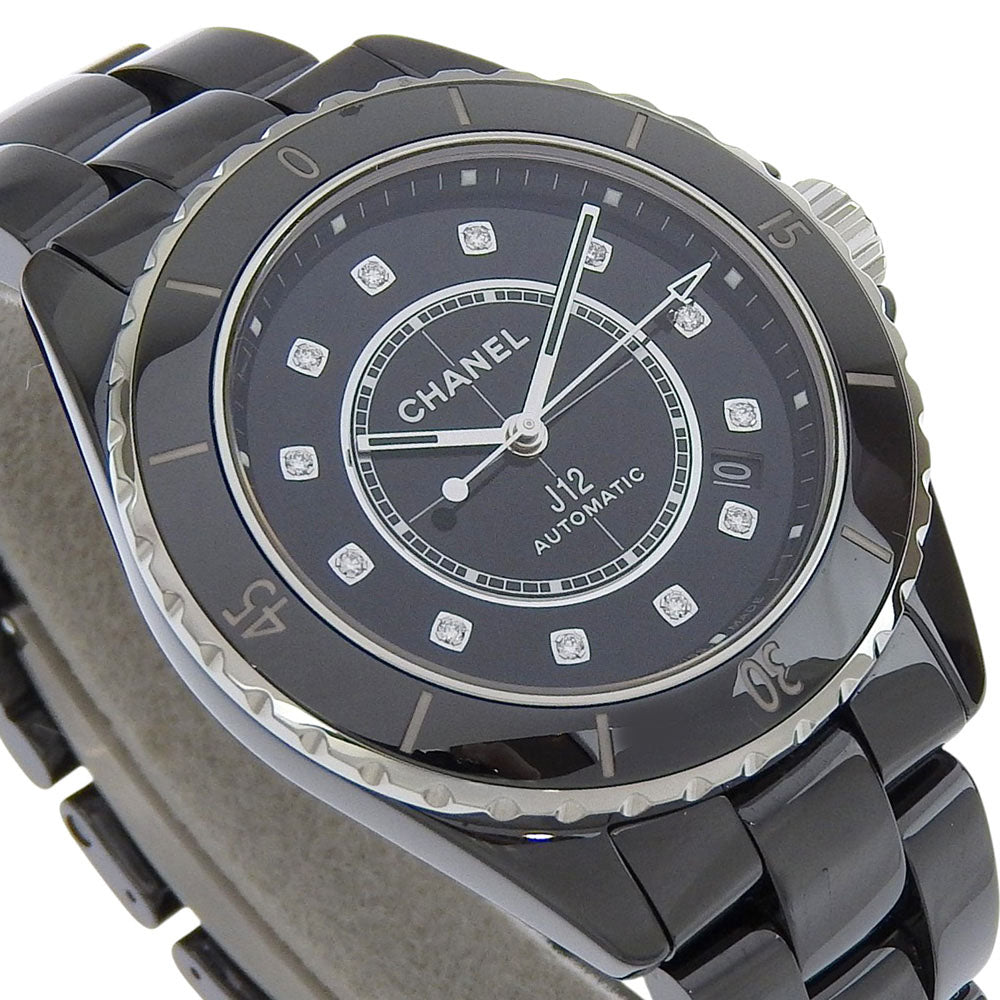 CHANEL Watches Mechanical Automatic H5702 ceramic black 12P diamond J12 black dial
