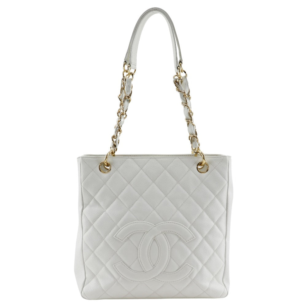 Chanel Caviar Skin Chain Tote Shoulder Bag Classic Flap