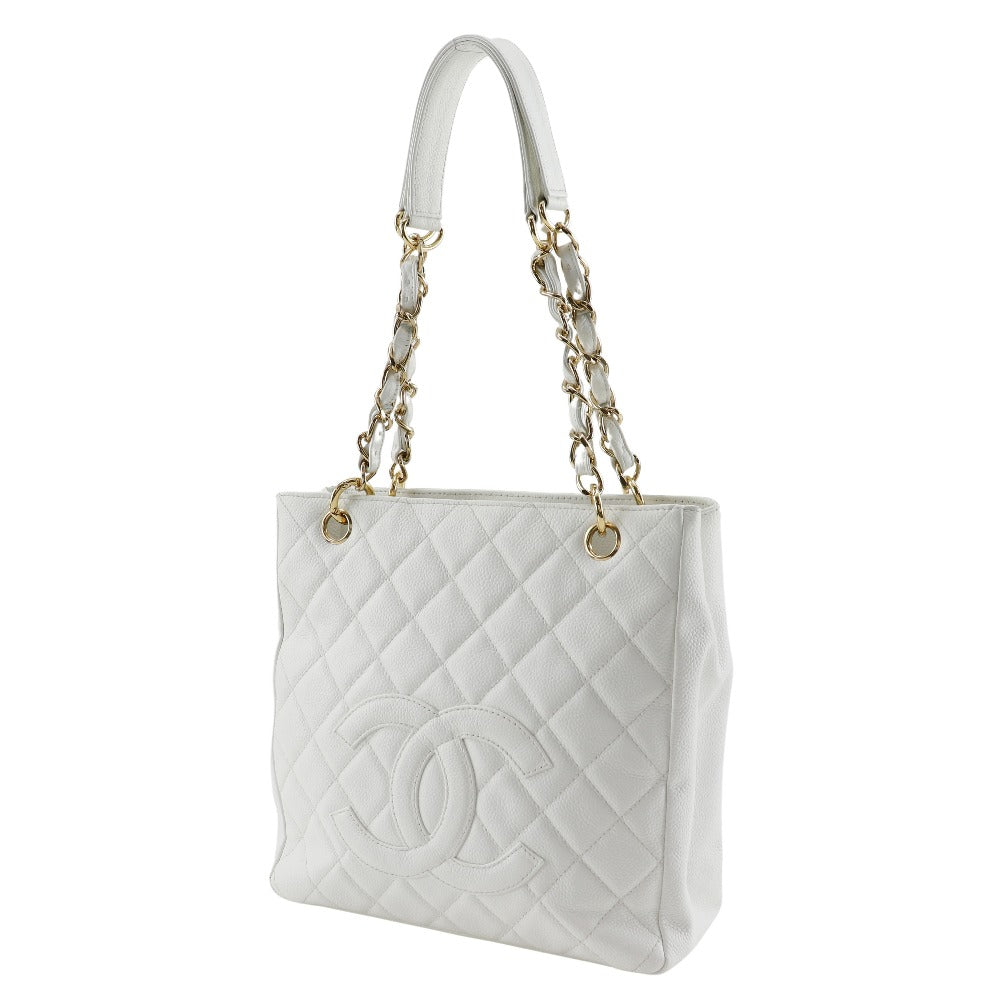 Chanel Caviar Skin Chain Tote Shoulder Bag Classic Flap