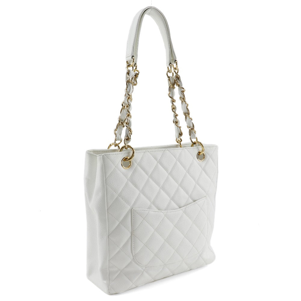 Chanel Caviar Skin Chain Tote Shoulder Bag Classic Flap