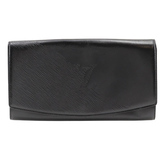 LOUIS VUITTON Clutch bag leather black Opera line Aegean mens(Unisex)
