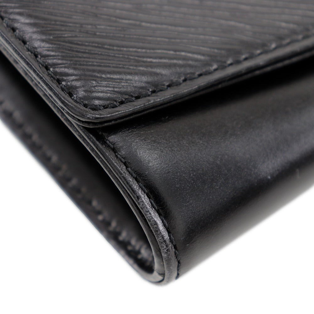 LOUIS VUITTON Clutch bag leather black Opera line Aegean mens(Unisex)
