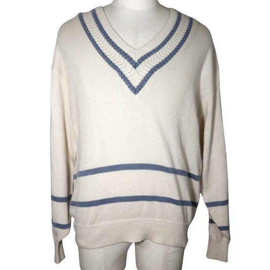 Christian Dior sweater cotton White V neck Sports mens M