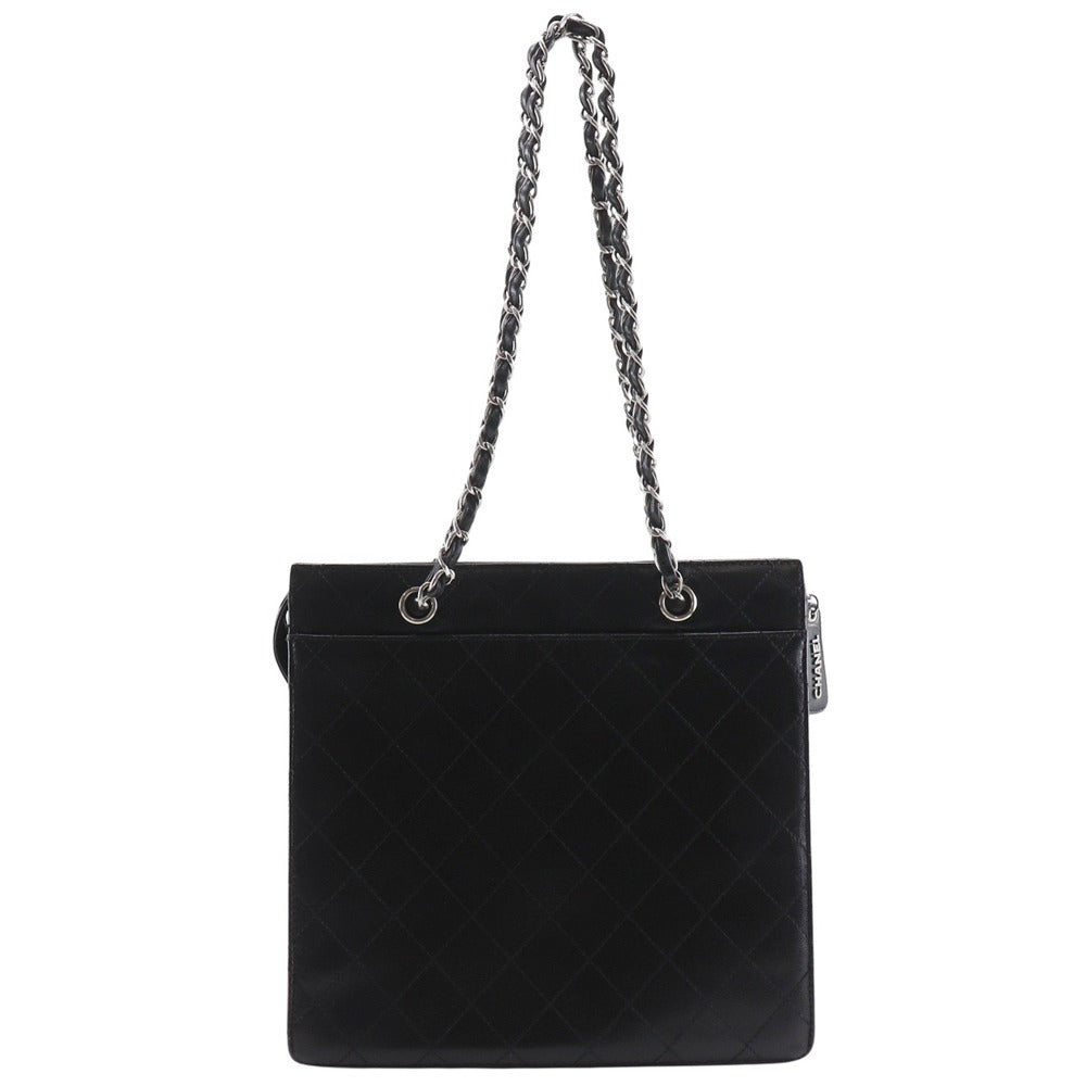 CHANEL Tote Bag Caviar skin black Matrasse Chain tote