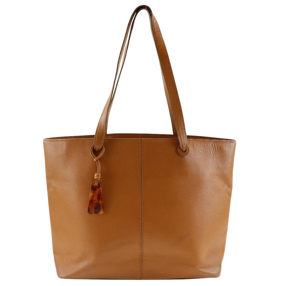 Chanel Leather Logo Charm Tote Bag Classic Flap