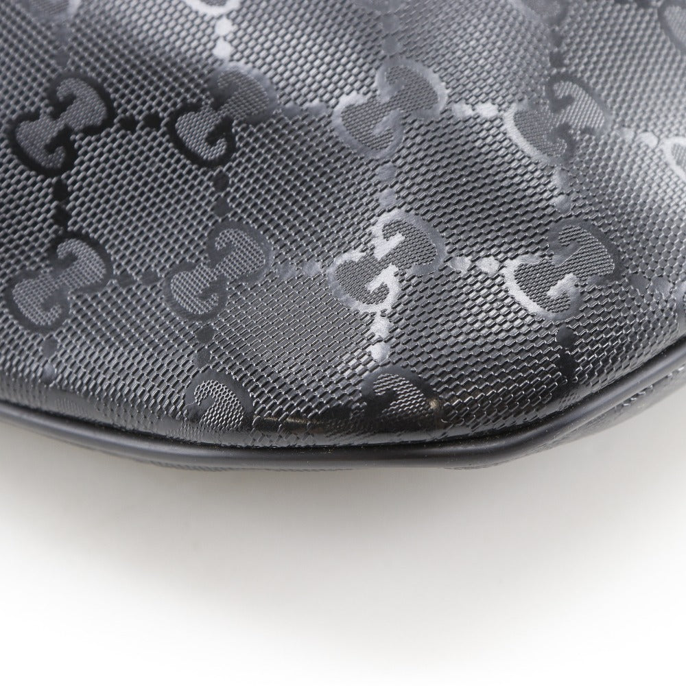 GUCCI Waist bag 211110 PVC black GG implementation Belt bag medium