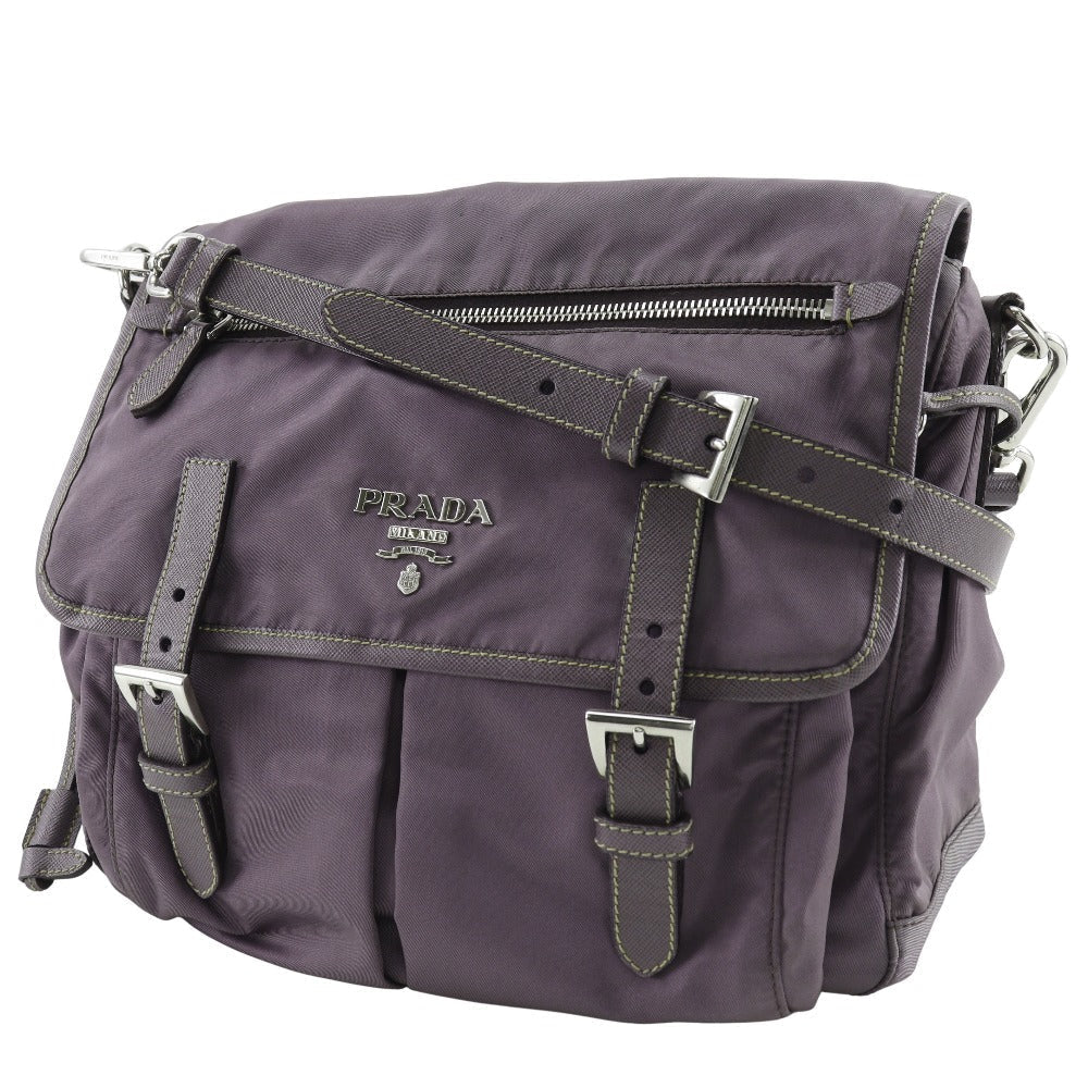 Prada BT0687 Nylon×Leather 2way Shoulder Bag