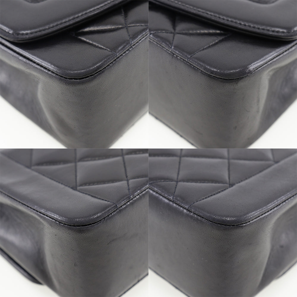 CHANEL Shoulder Bag lambskin black Diana Matrasse COCO Mark ChainShoulder Women