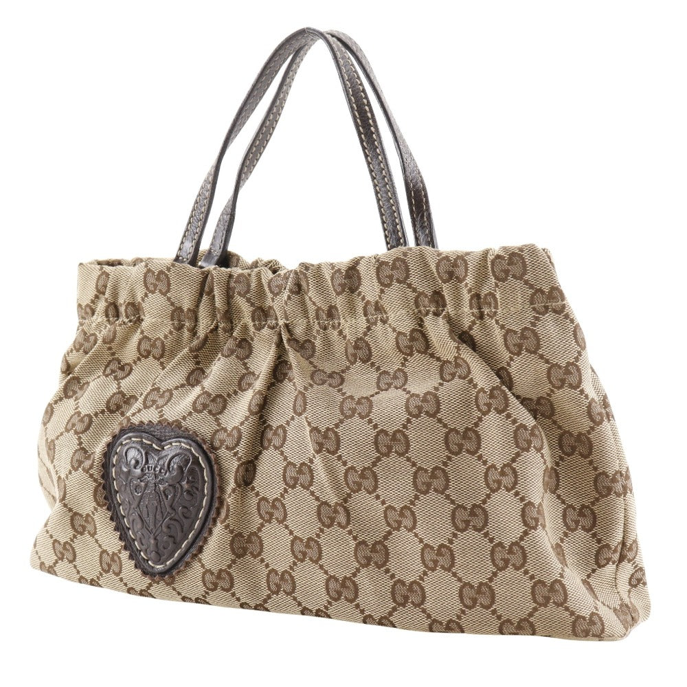 Gucci Heart Crest GG Canvas Handbag