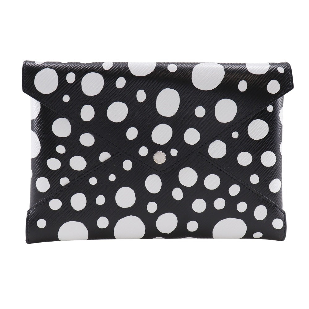 LOUIS VUITTON Clutch bag M81959 Epi Leather Black / yellow / red LVxYK Yayoi Kusama Polka Dots Pochette Kirigami