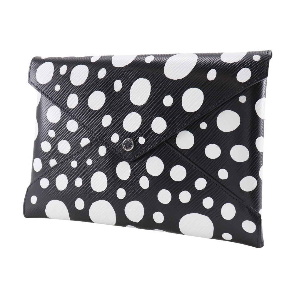 LOUIS VUITTON Clutch bag M81959 Epi Leather Black / yellow / red LVxYK Yayoi Kusama Polka Dots Pochette Kirigami
