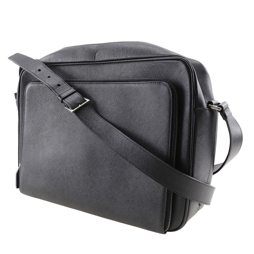 PRADA Shoulder Bag Safiano black Messenger bag mens