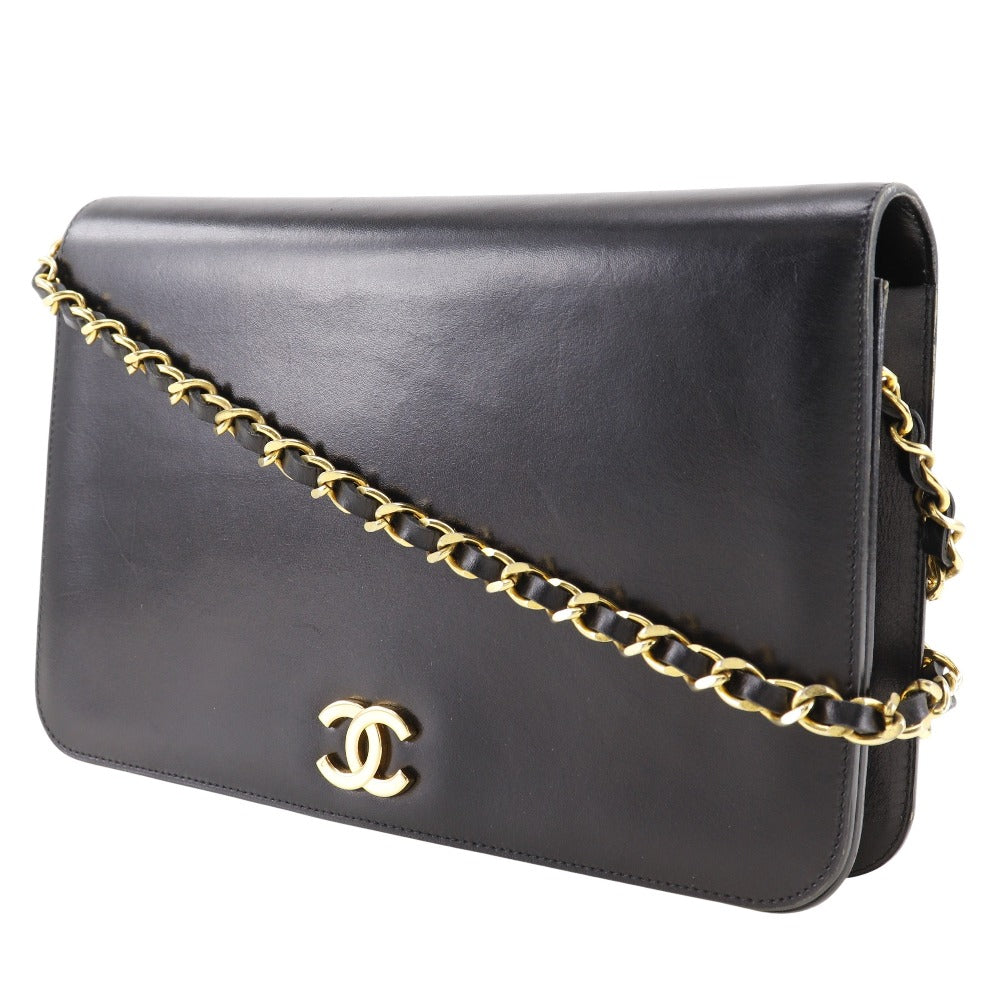Chanel Chain Shoulder Bag Black Classic Flap