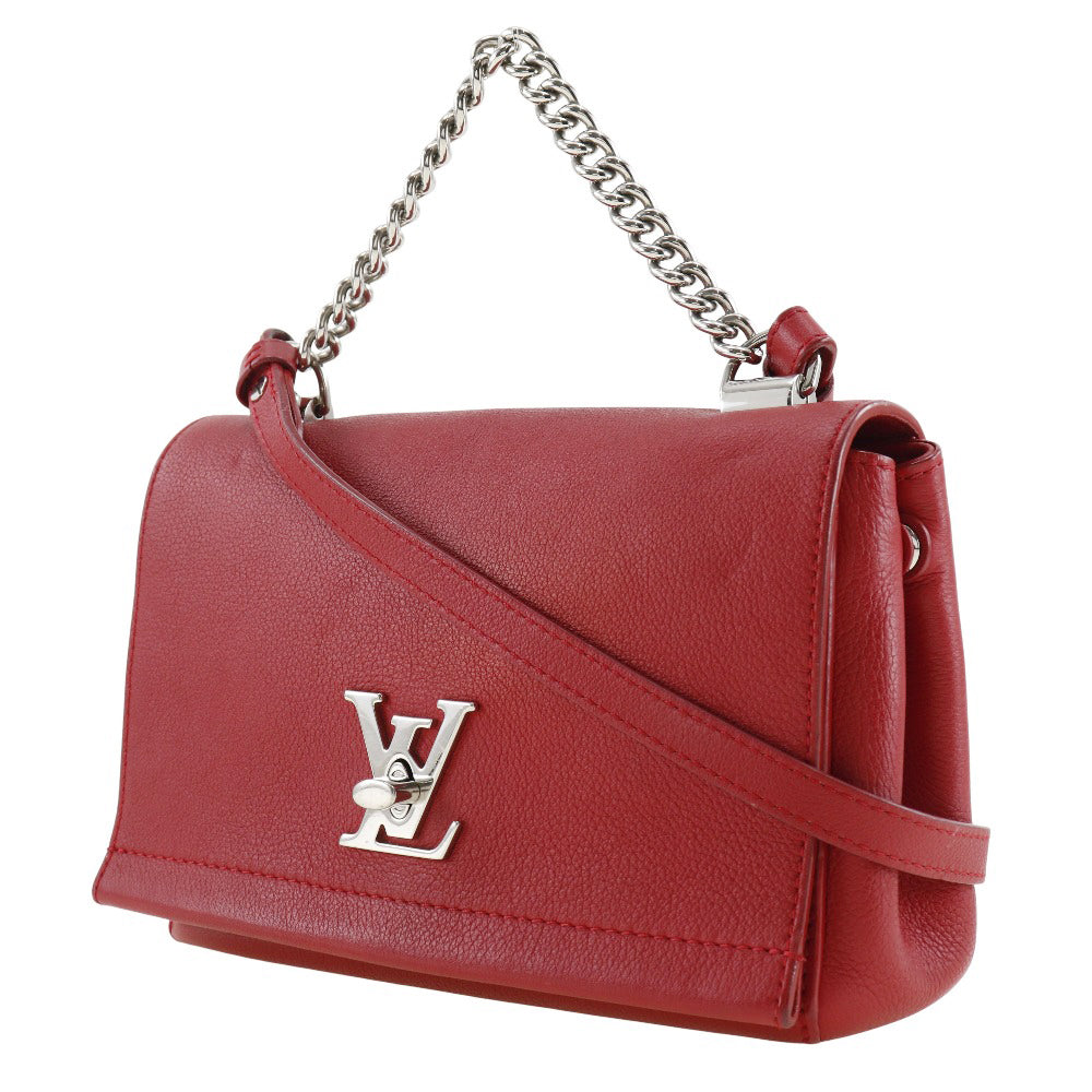 LOUIS VUITTON Shoulder Bag M51202 Calfskin Red 2WAY Rock Me BB Women