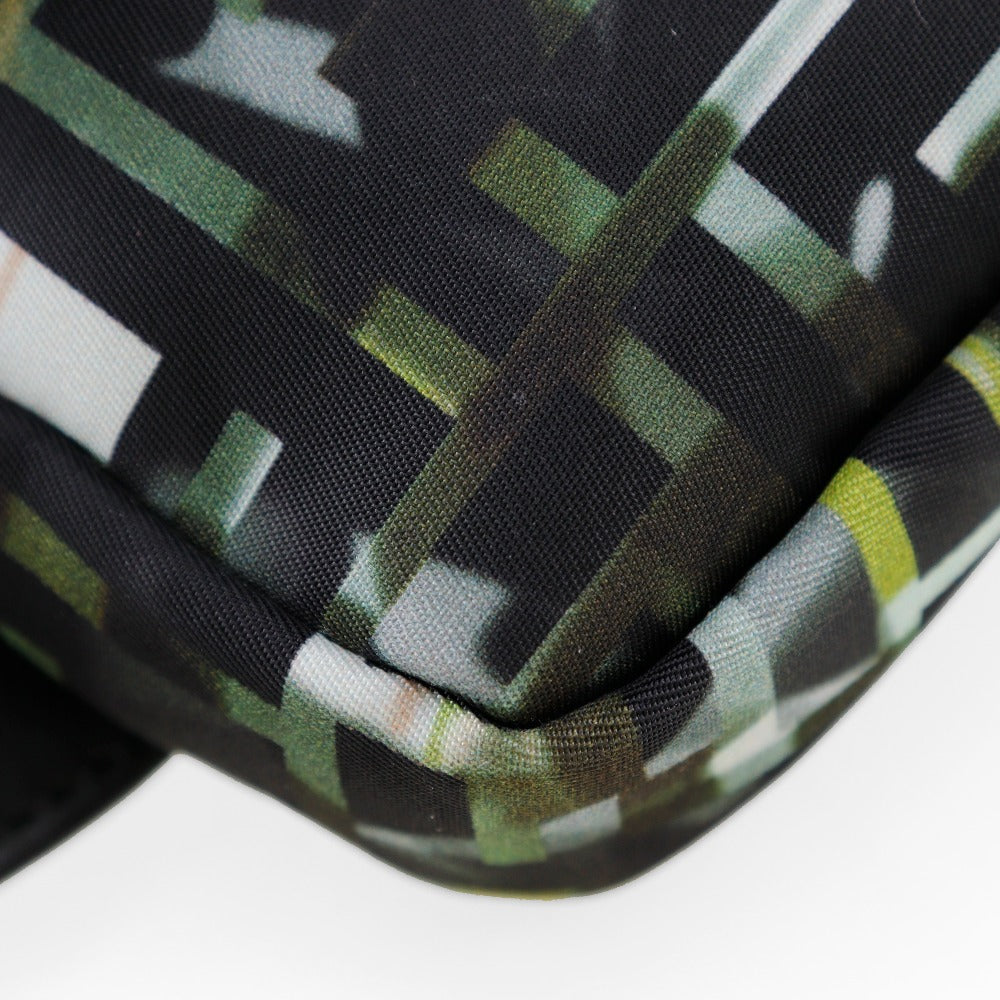 FENDI Shoulder Bag 7VA472 Nylon black Zucca Camouflage Pattern 3WAY Body Clutch Mamma Bucket mens(Unisex)