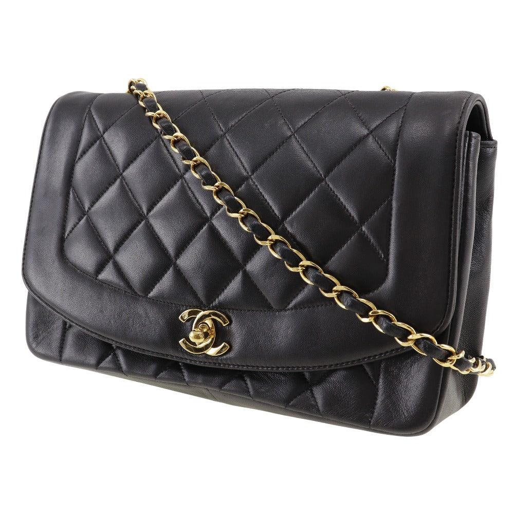 CHANEL Shoulder Bag A01165 lambskin black Diana ChainShoulder Women