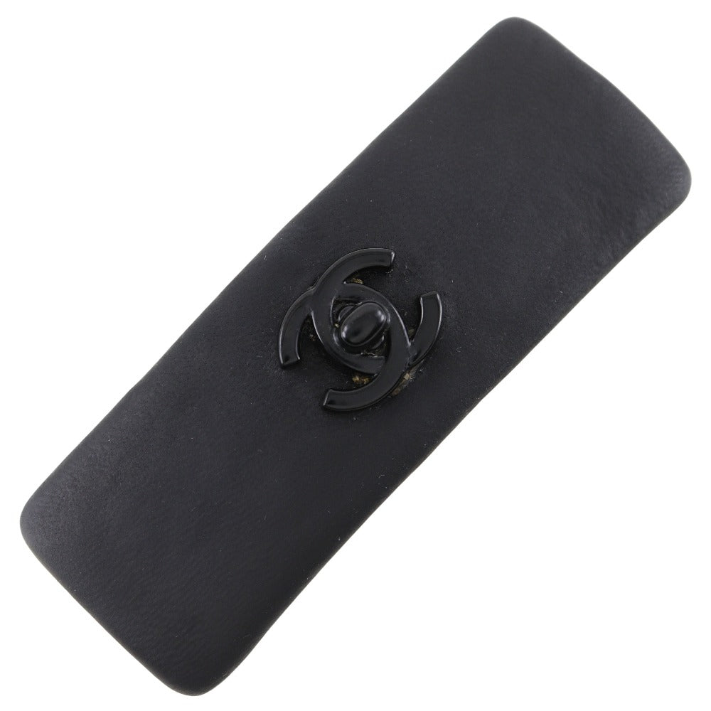 CHANEL Valletta Calfskin black COCO Mark Turn lock Women