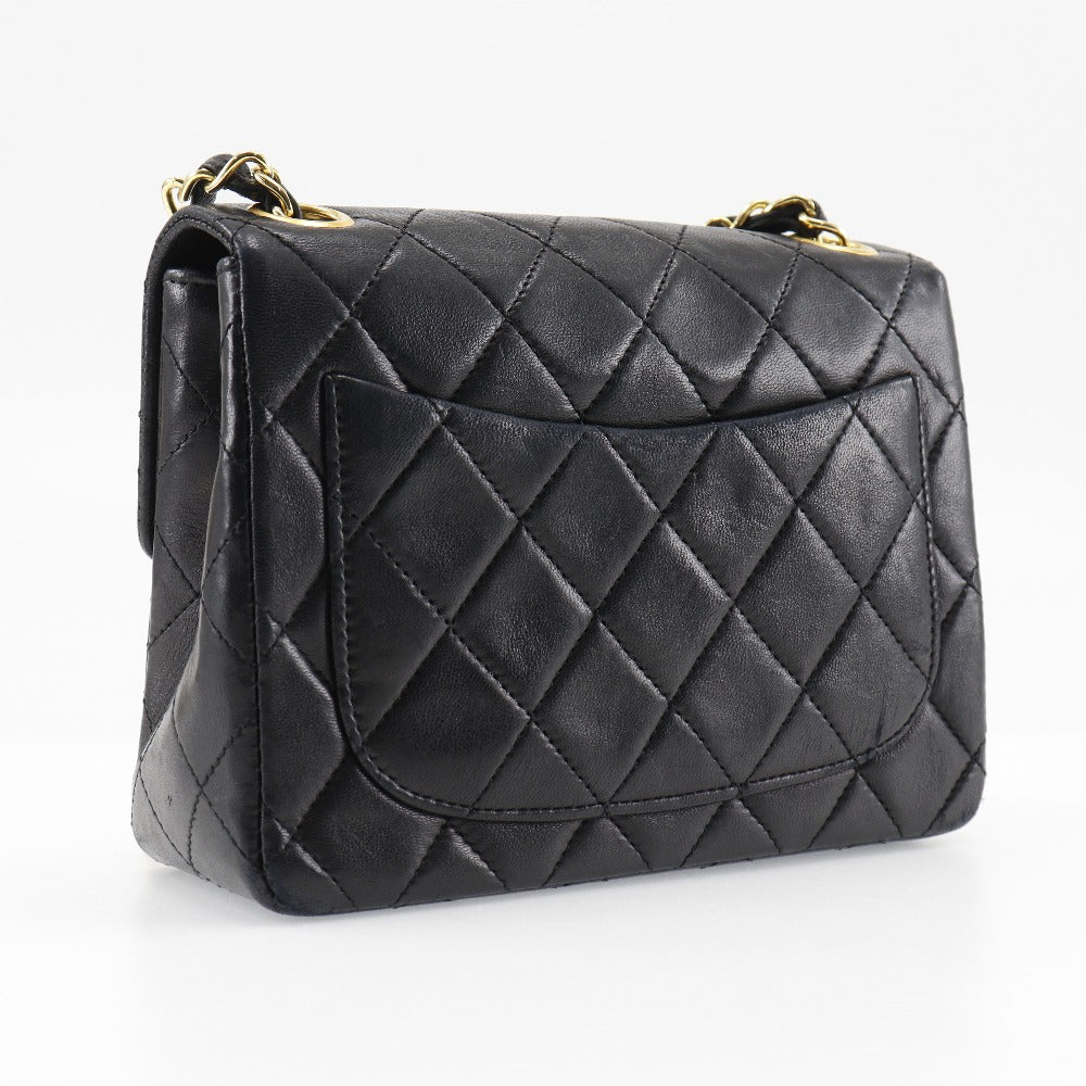 CHANEL Shoulder Bag lambskin black Matrasse Mini ChainShoulder Women
