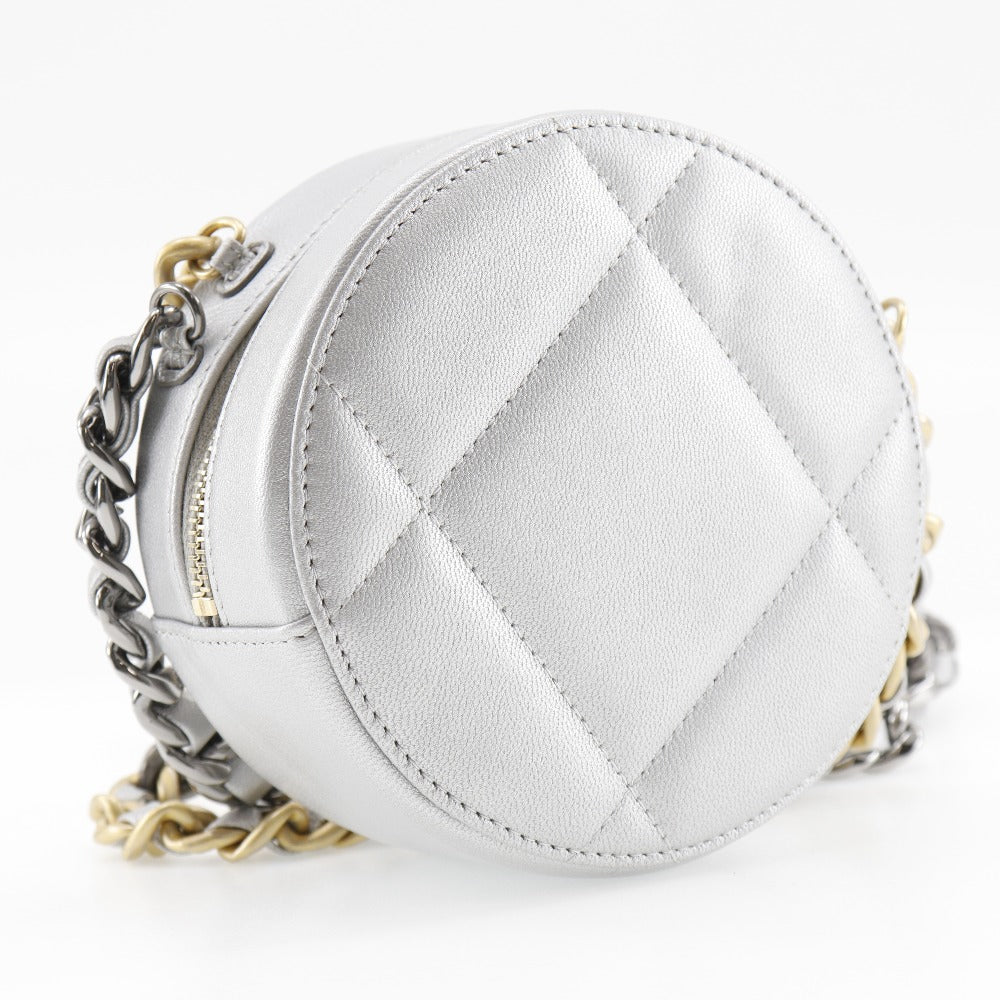 CHANEL Shoulder Bag AP0945 Calfskin Silver Chain clutch chanel 19 Women