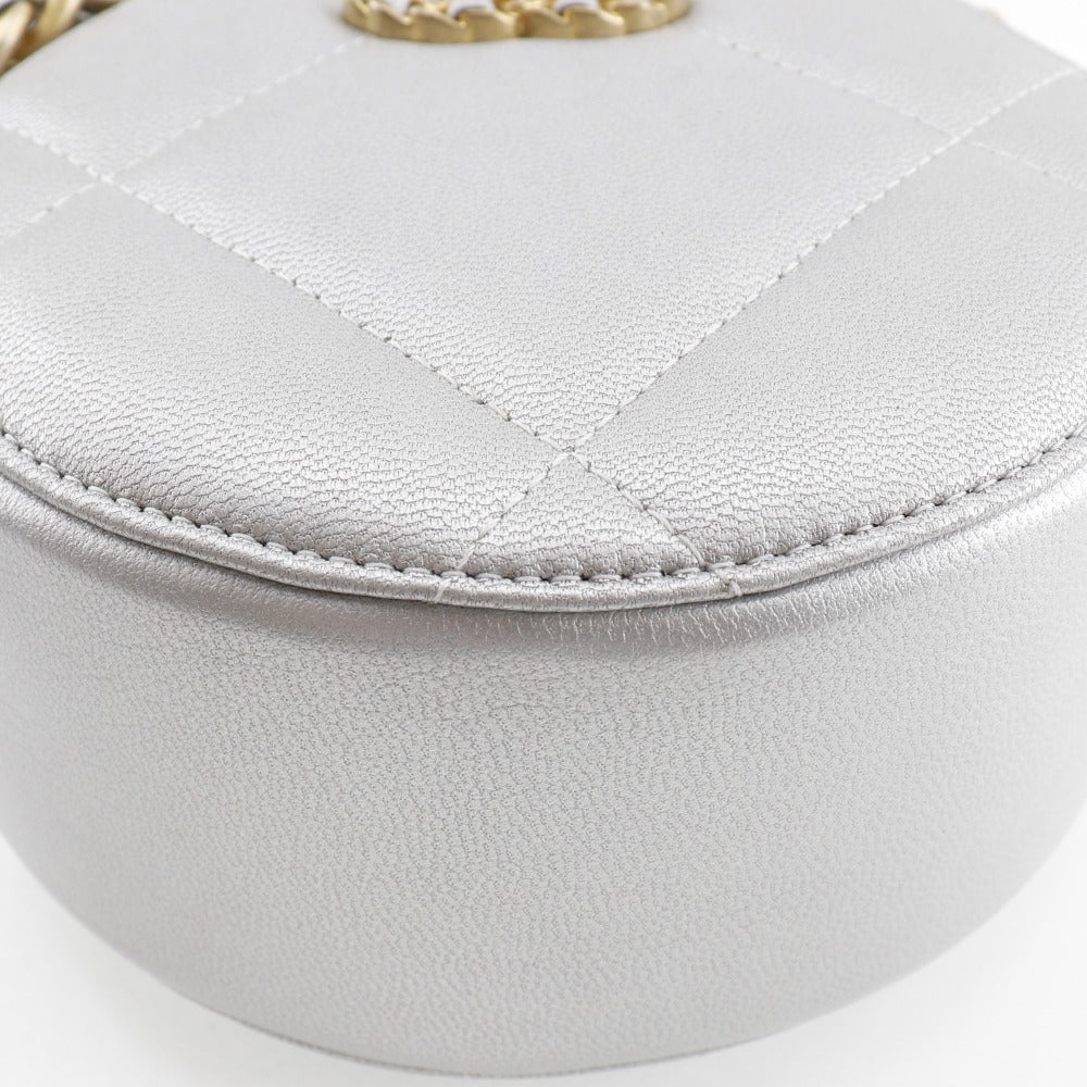CHANEL Shoulder Bag AP0945 Calfskin Silver Chain clutch chanel 19 Women