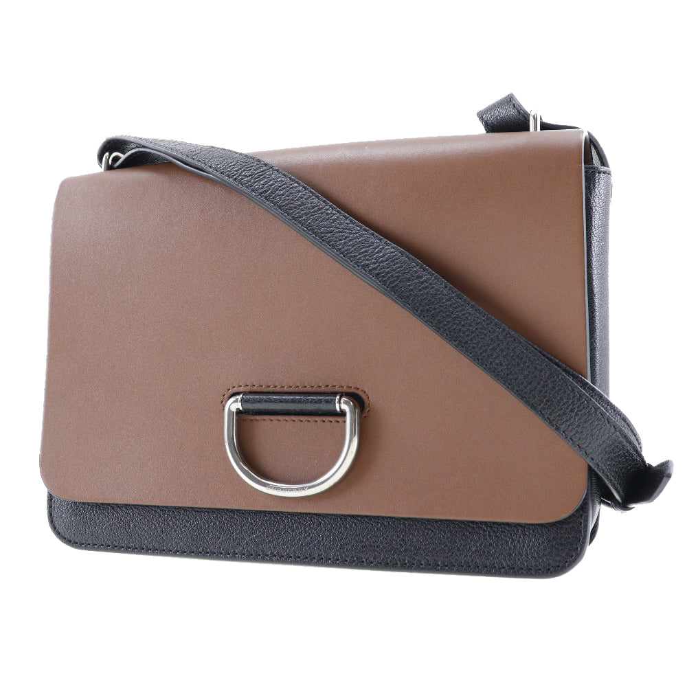 BURBERRY Shoulder Bag Calfskin Brown, Black By color D ring Women