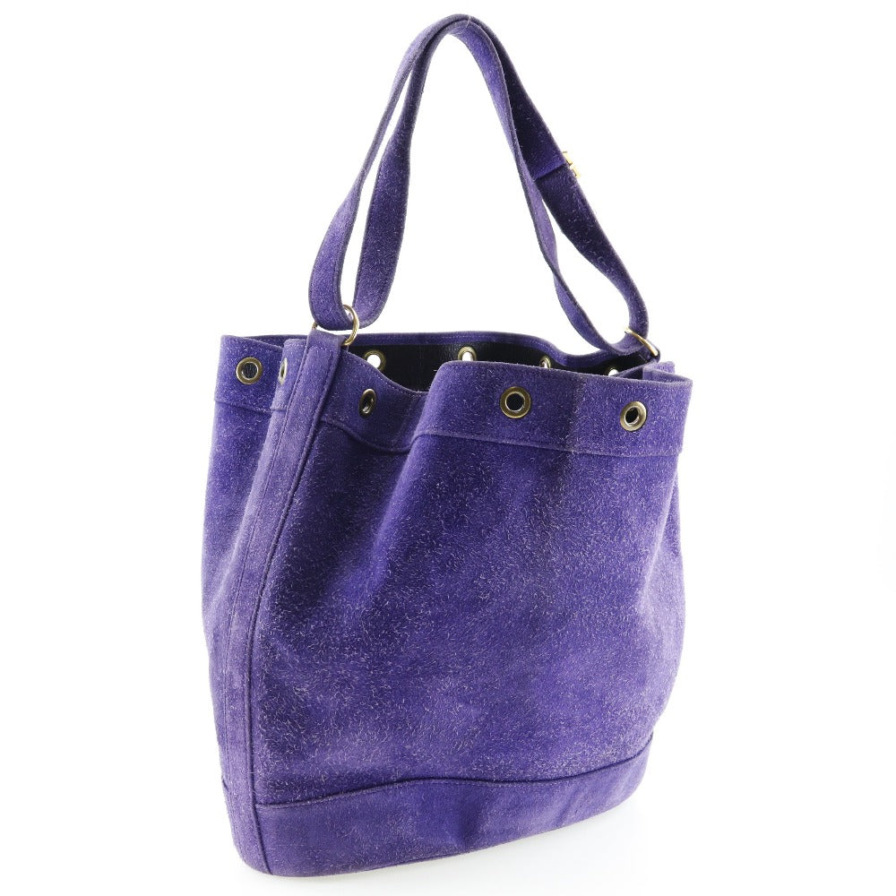 HERMES Shoulder Bag Suede purple Market GM Women
