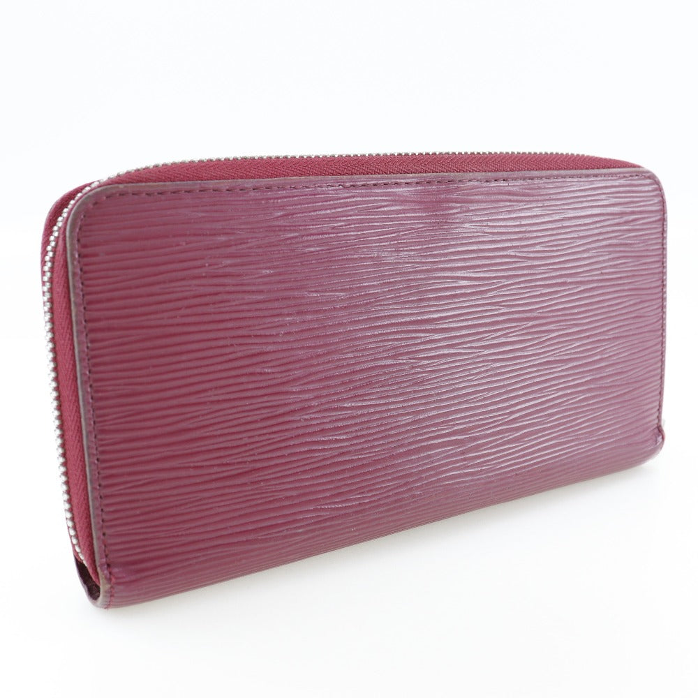 LOUIS VUITTON Long Wallet Purse Epi Leather Red Zippy wallet Women