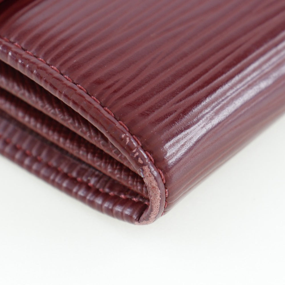 LOUIS VUITTON Long Wallet Purse M6374M Epi Leather Red Portefeuille Sara Women