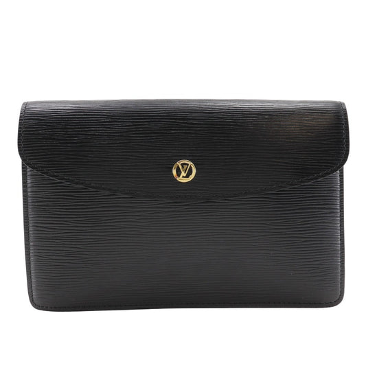 LOUIS VUITTON Clutch bag M52662 Epi Leather black business bag Montaigne 23 mens