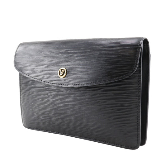LOUIS VUITTON Clutch bag M52662 Epi Leather black business bag Montaigne 23