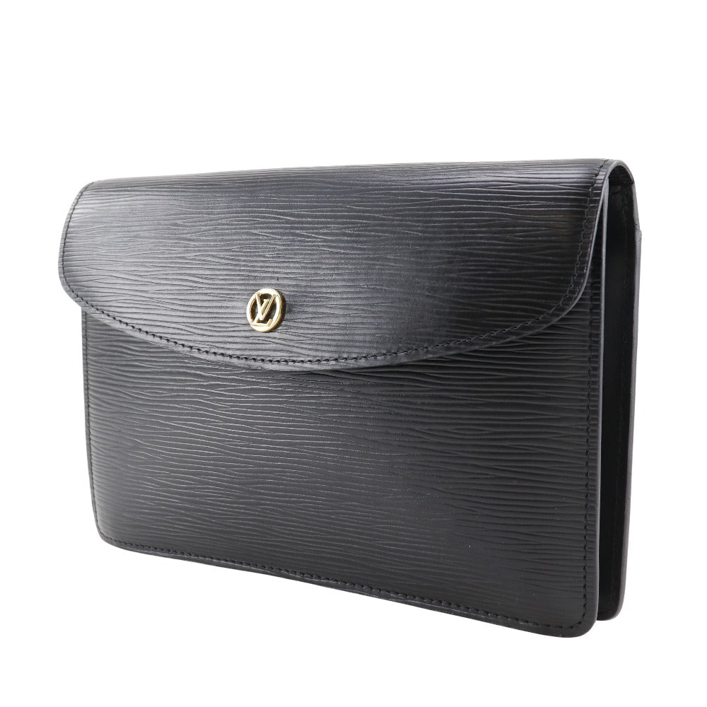 LOUIS VUITTON Clutch bag M52662 Epi Leather black business bag Montaigne 23 mens