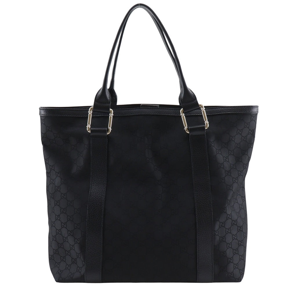 GUCCI Tote Bag 341536 Nylon canvas black outlet GG Women