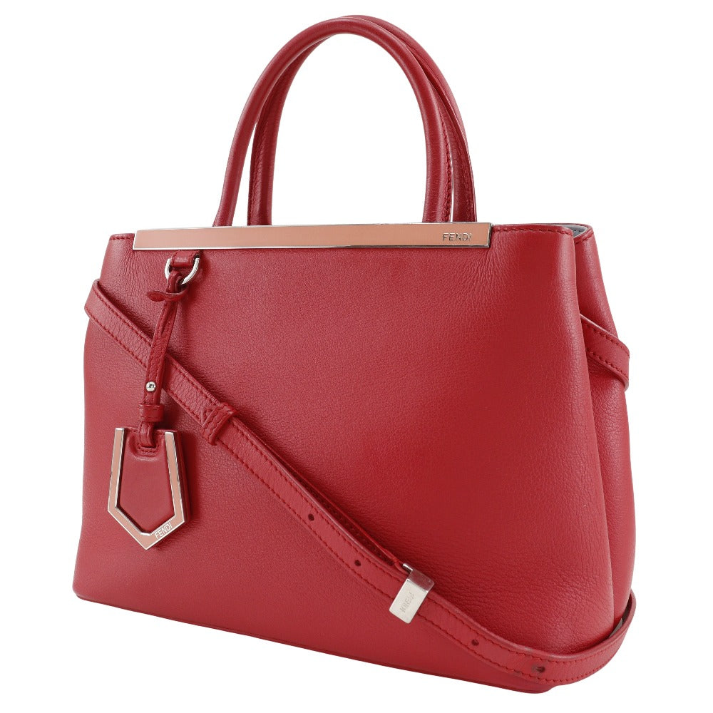 FENDI Handbag 8BH253 Calfskin Red 2WAYShoulder Petite to Jules Women