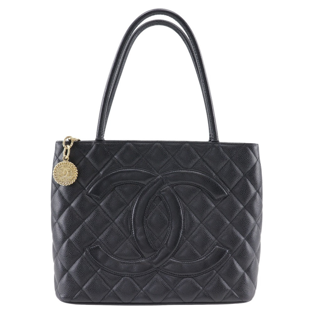 CHANEL Tote Bag A01804 Caviar skin black Replica Tote Women