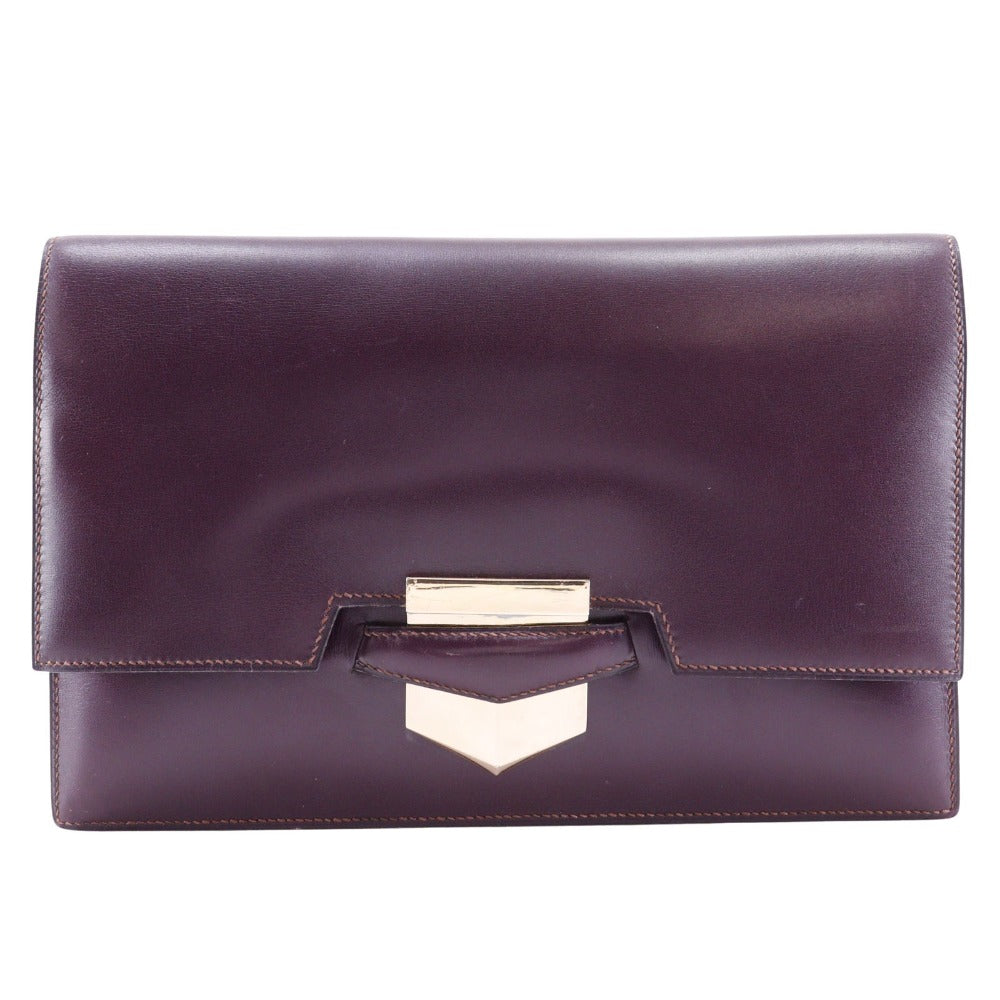 HERMES Clutch bag Box scarf Bordeaux vintage Fako Women Used