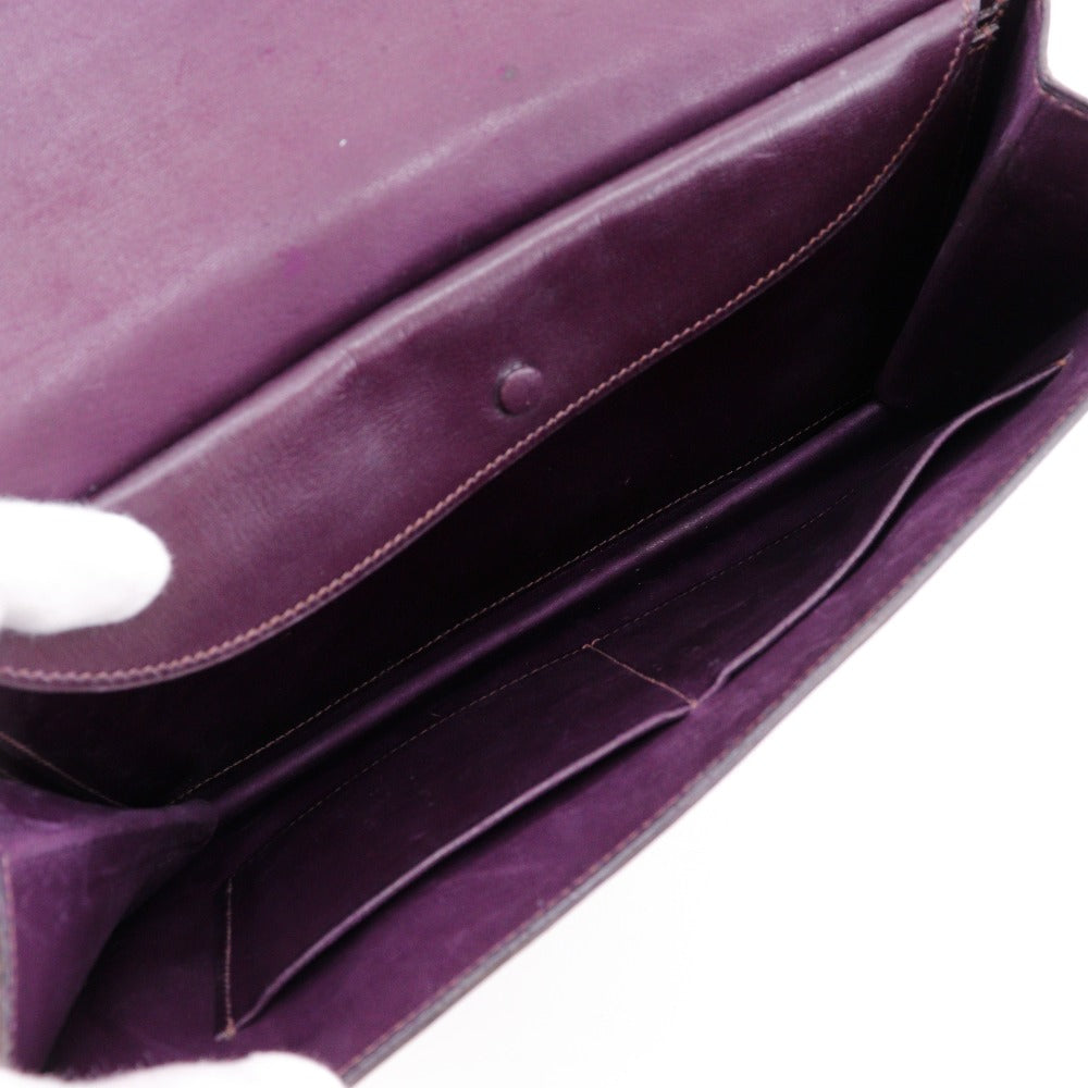 HERMES Clutch bag Box scarf Bordeaux vintage Fako Women Used