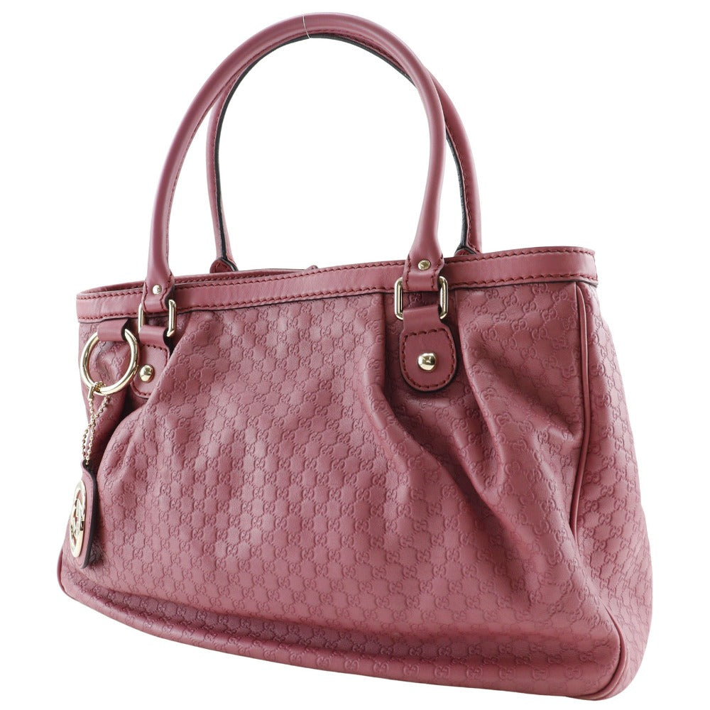 GUCCI Tote Bag 296835 ????????? Sima leather pink Micro Guccisima Sukey