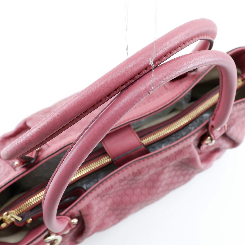 GUCCI Tote Bag 296835 ????????? Sima leather pink Micro Guccisima Sukey
